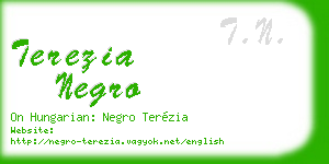 terezia negro business card
